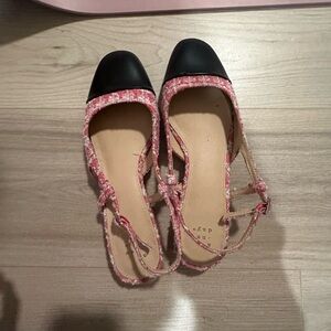 A New Day Stylish Pink and Black Women's Flats